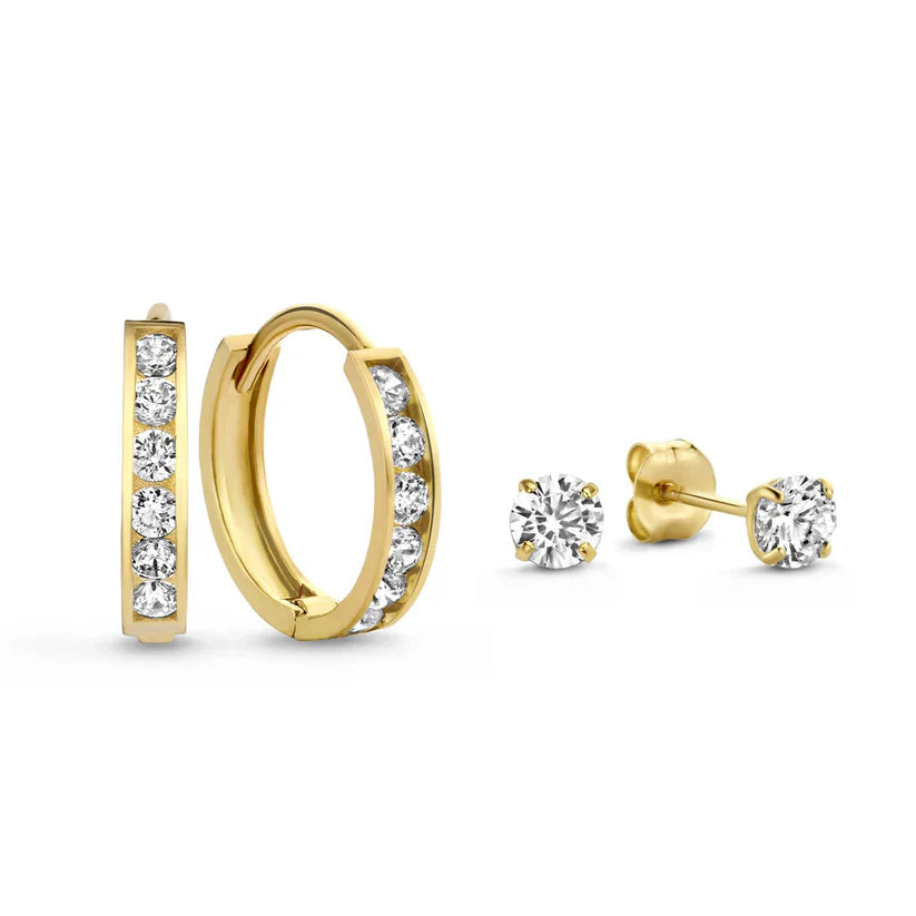 Dara Brilliant Stone Earrings Set