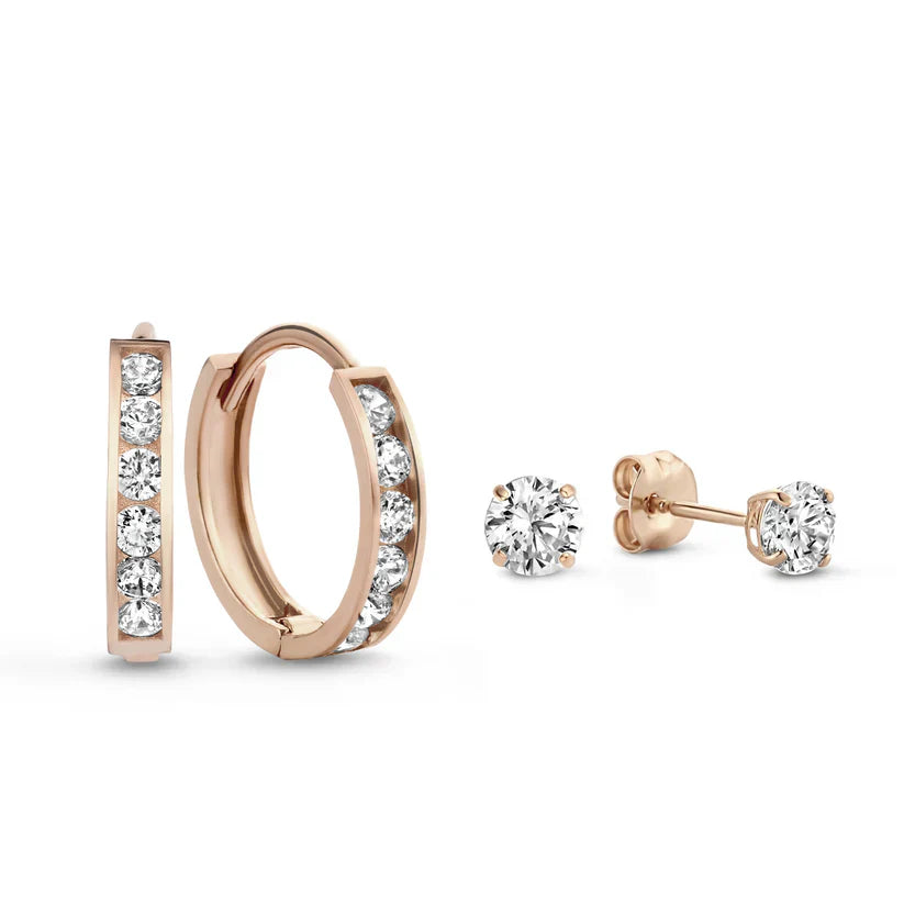 Dara Brilliant Stone Earrings Set
