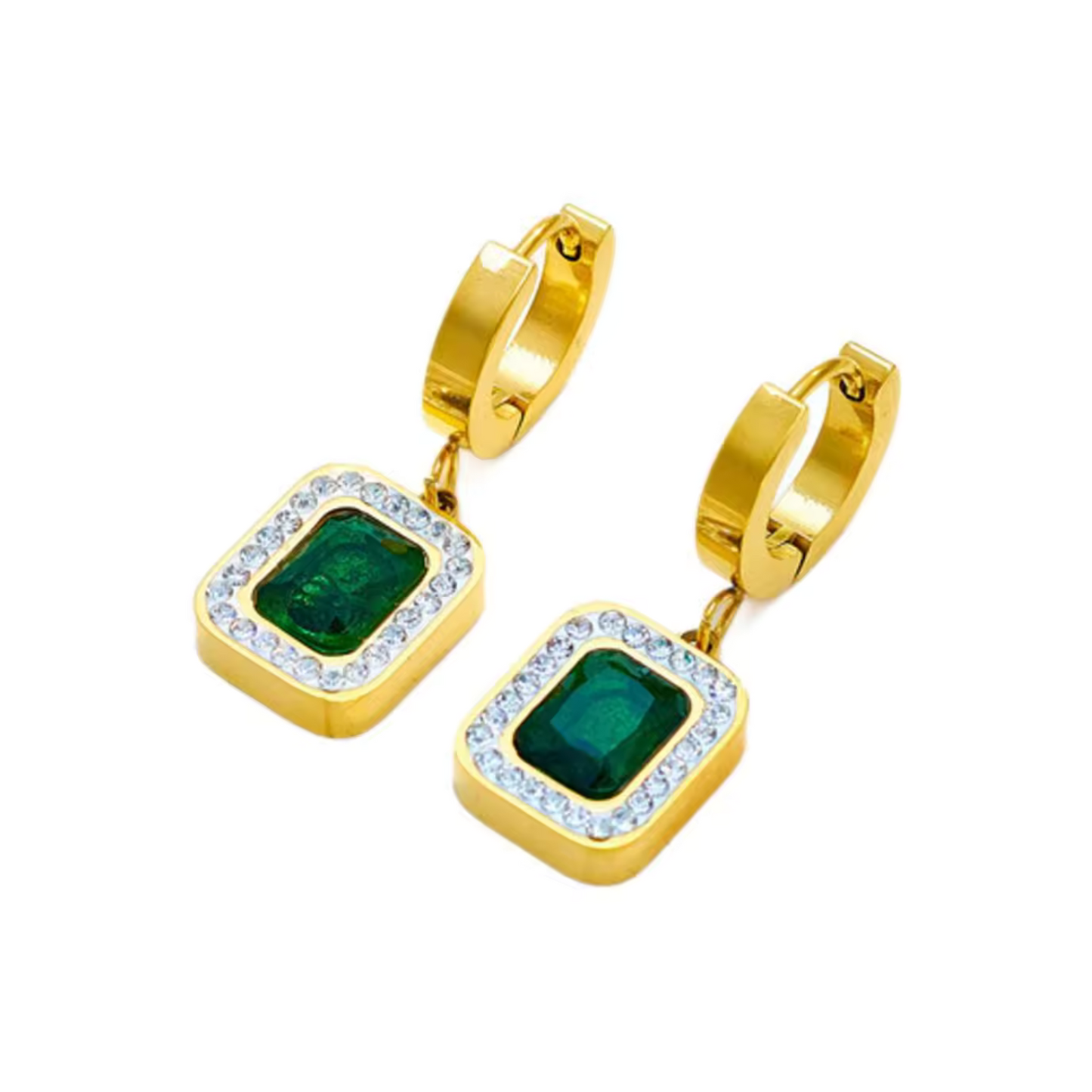 Amara Pearl Emerald Earrings