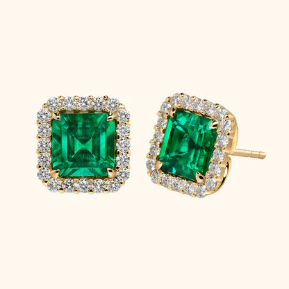 Luise Emerald Gold Earrings