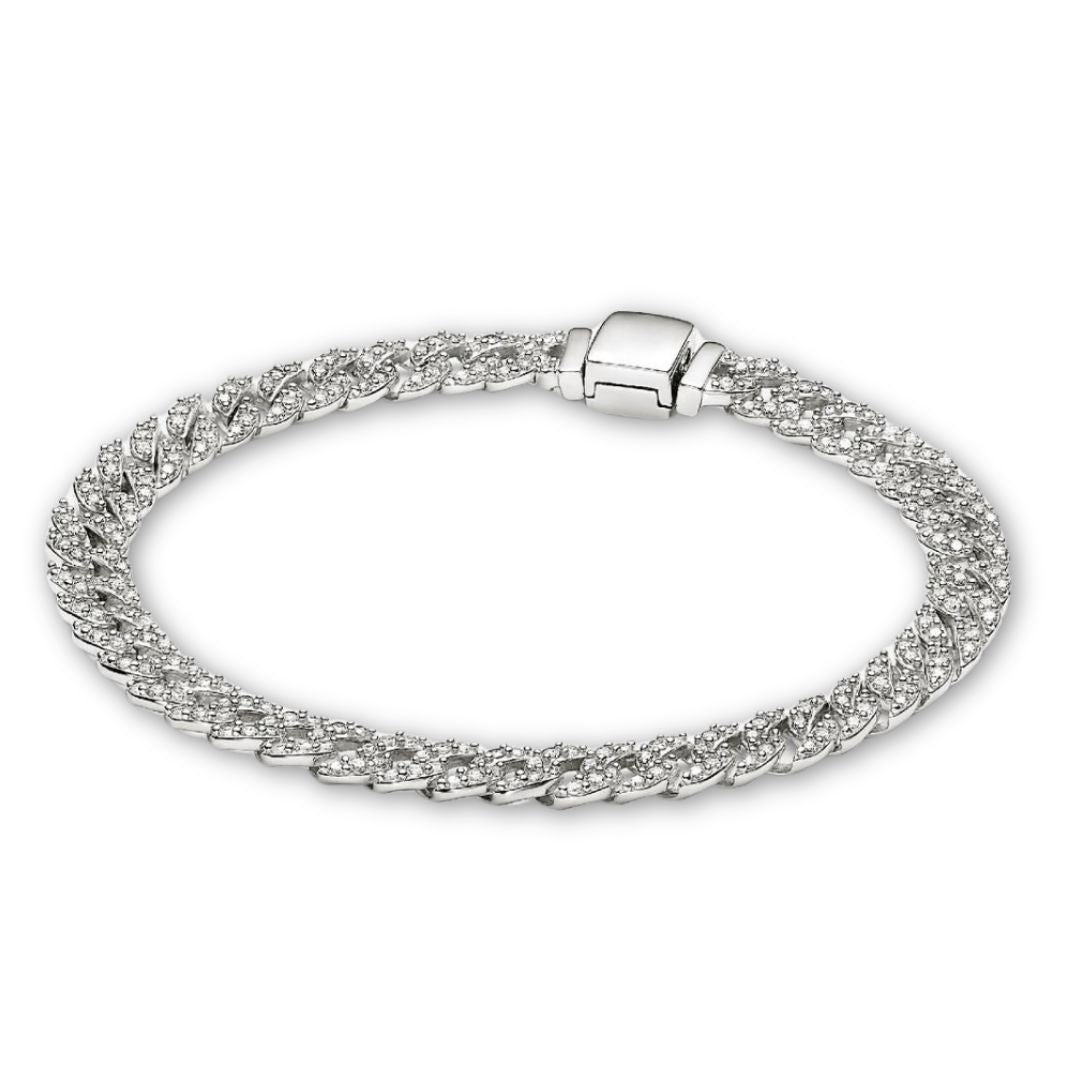 Pulsera Pavé Cuban | Oro
