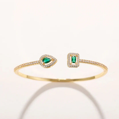 Clara Emerald Open Bracelet