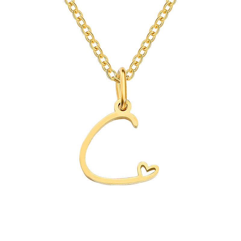 Initial Heart Necklace