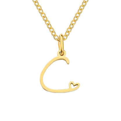 Initial Heart Necklace