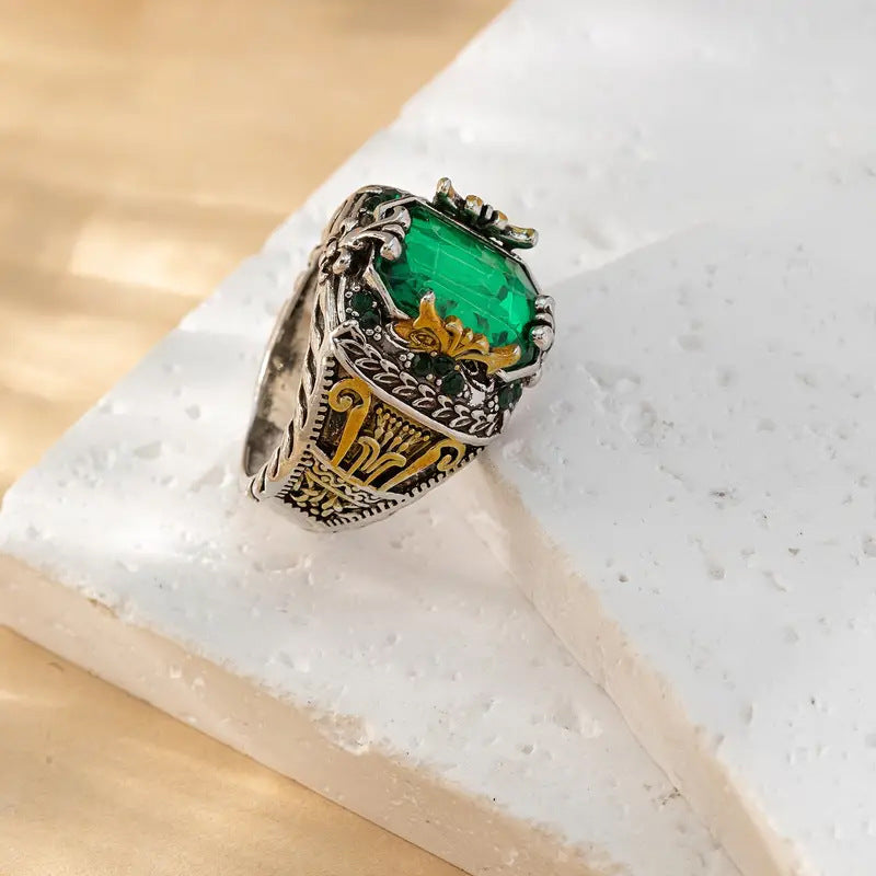 Klara Emerin Ring (Mixed Gold)