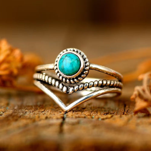 Velora Turquoise Beaded Ring