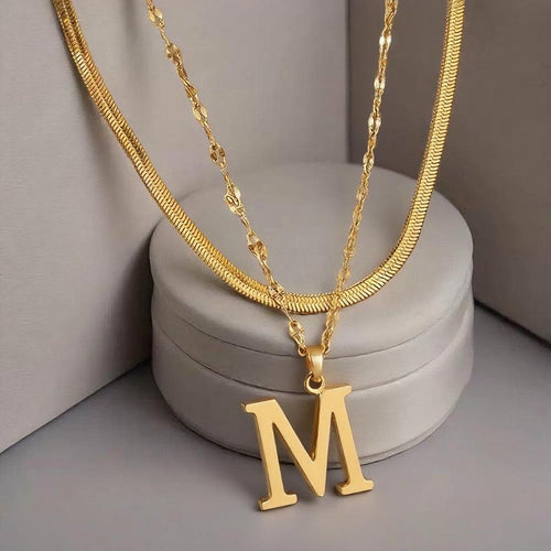 Layered Initial Necklace