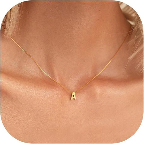 Love Letter Initial Necklace (Gold)