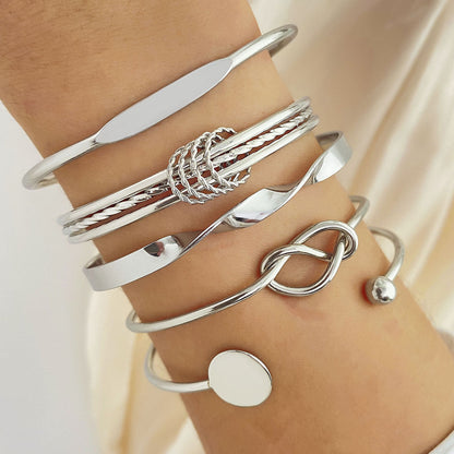 Knotted Elegance Bracelet Set (Gold)