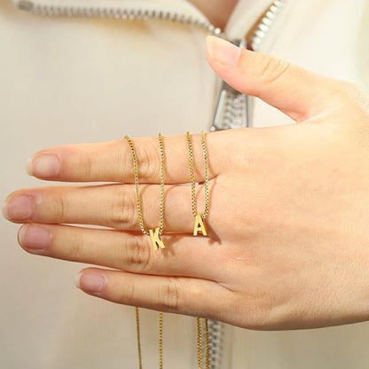 Love Letter Initial Necklace (Gold)