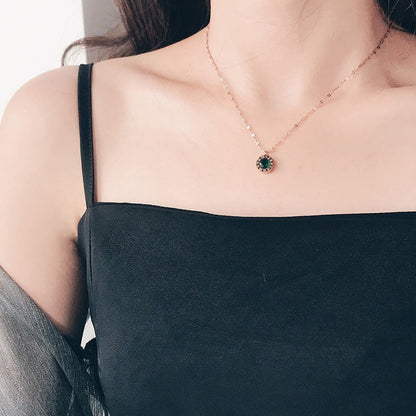 Emerald Dial Necklace