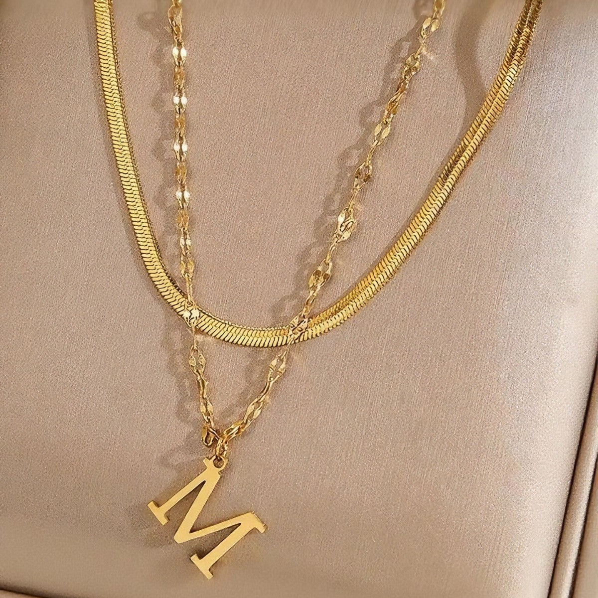 Layered Initial Necklace