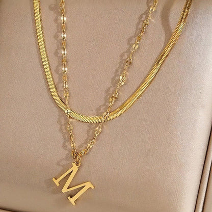 Layered Initial Necklace