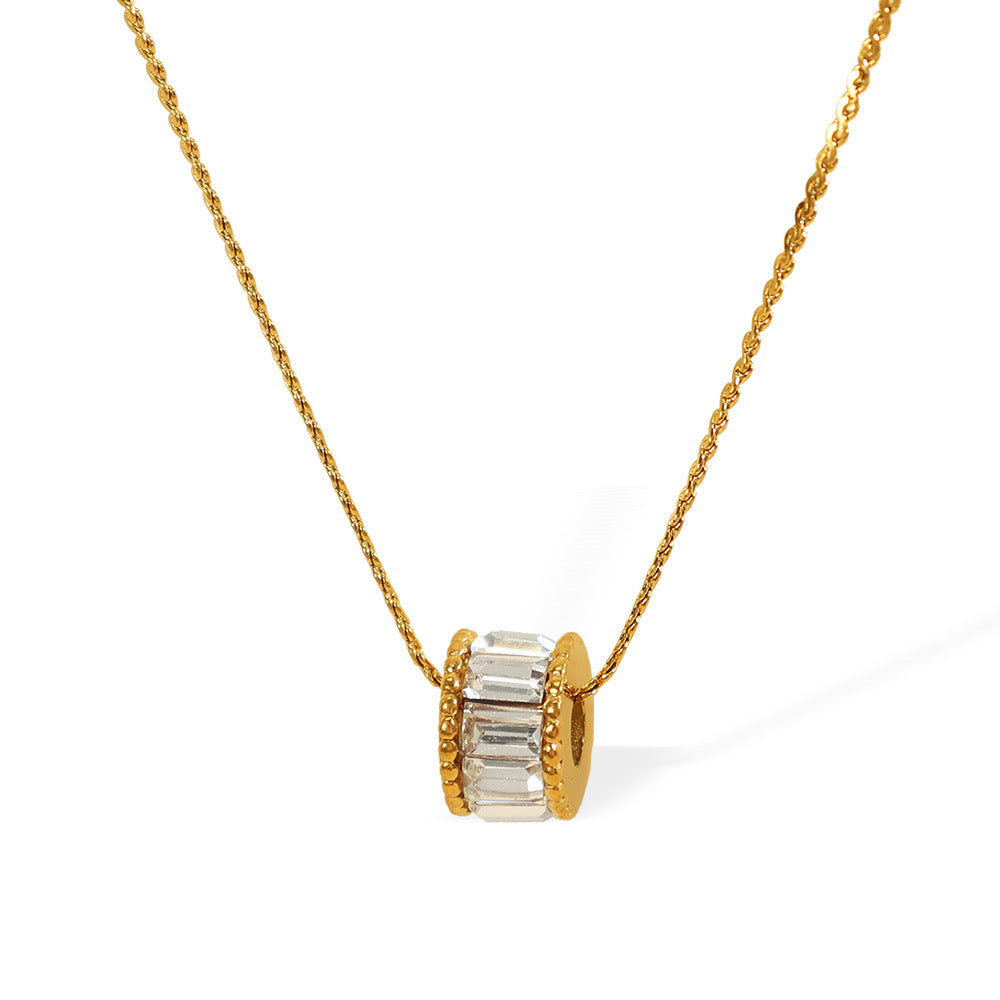 Elyna Polished Barrel Necklace