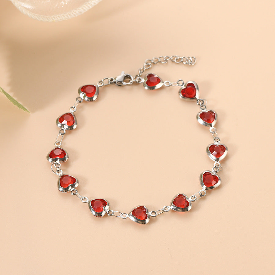Ophelyra Garnetelle Bracelet (White Gold)