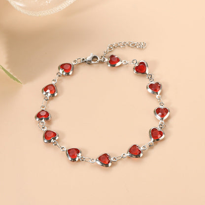Ophelyra Garnetelle Bracelet (White Gold)