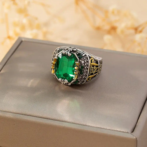 Klara Emerin Ring (Mixed Gold)