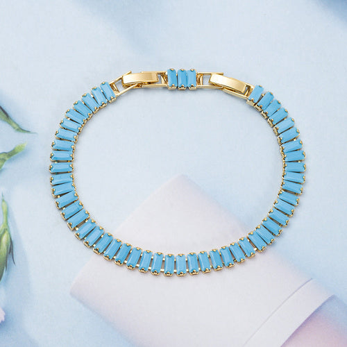 Turquoise Vertea Tennis Bracelet