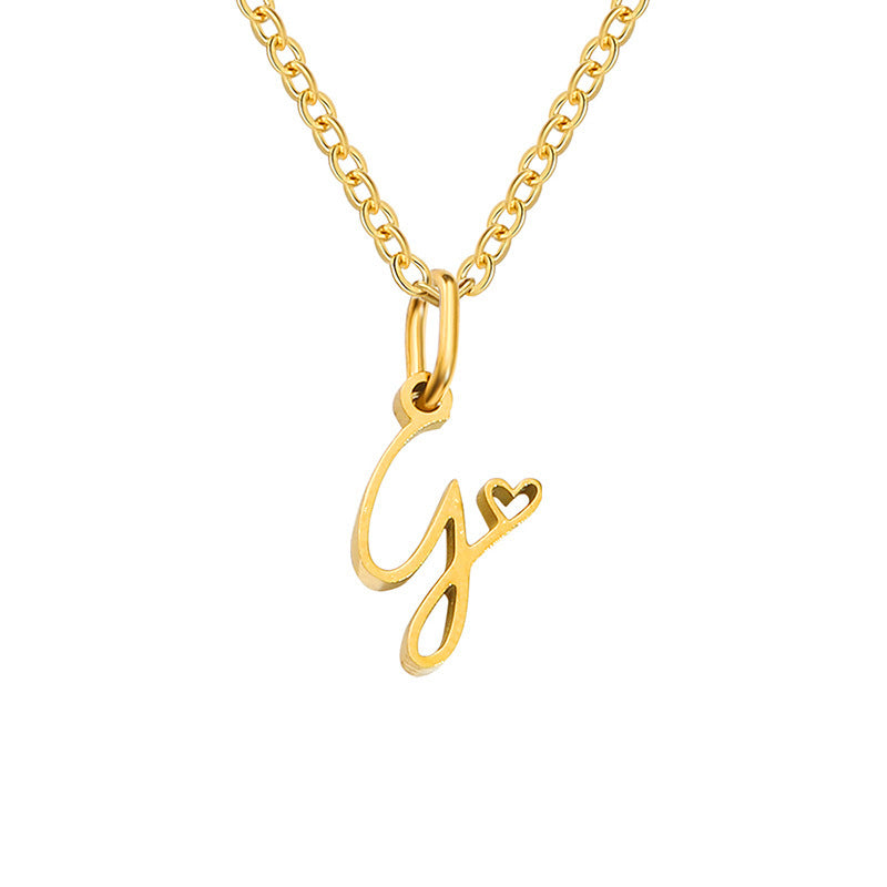Initial Heart Necklace
