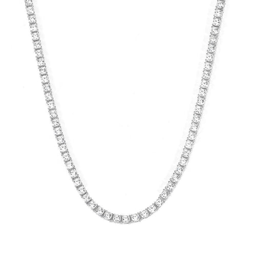 Tennis Necklace (White Gold)
