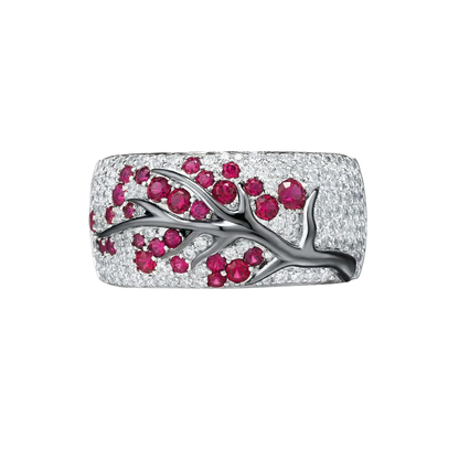 Ruby Blossom Tree Ring