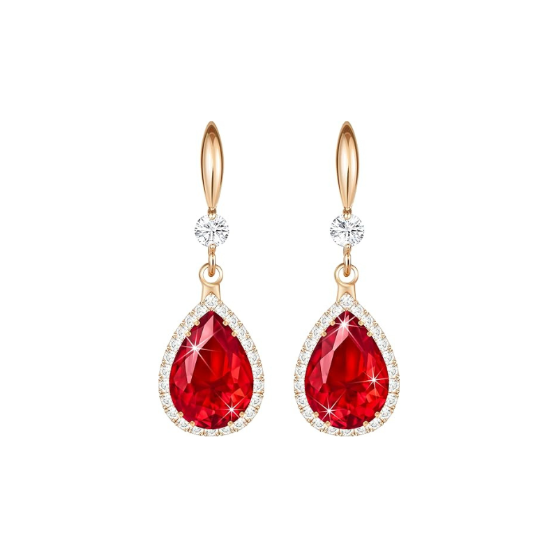 Ruby Teardrop Earrings