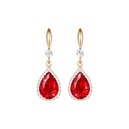 Ruby Teardrop Earrings