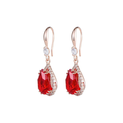 Ruby Teardrop Earrings