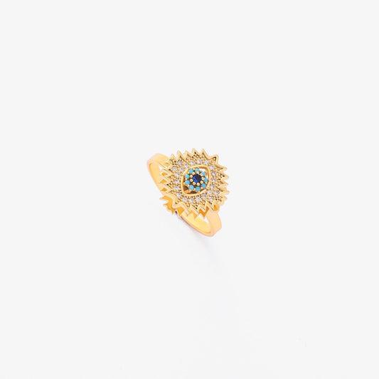 Sapphire Sunburst Spinning Ring