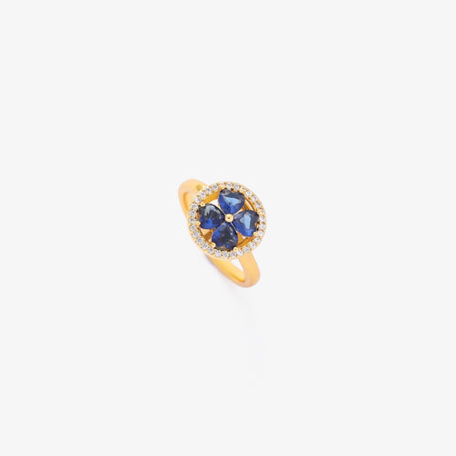 Sapphire Hearts Spinning Ring