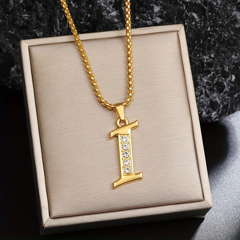 Crystal Accent Initial Necklace