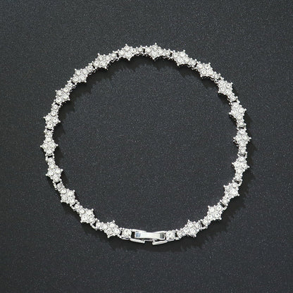 Classic Cluster Tennis Bracelet (Gold)