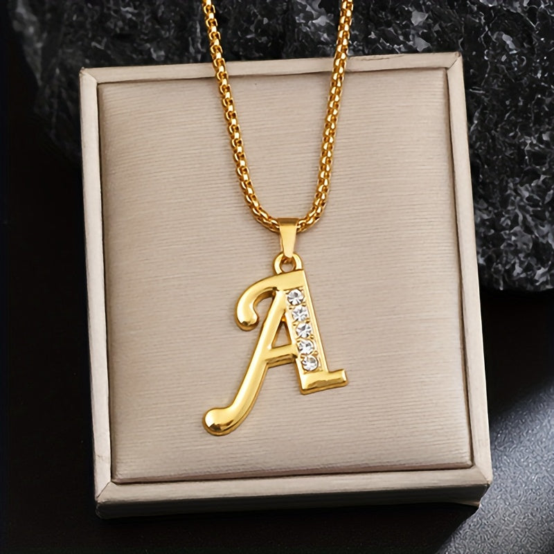 Crystal Accent Initial Necklace