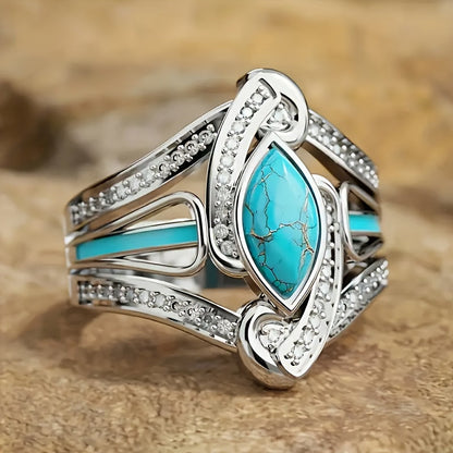 Turquoise Marquise Statement Ring