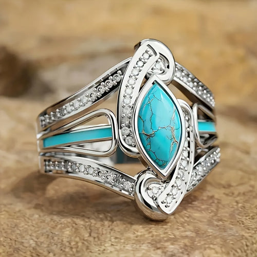 Turquoise Marquise Statement Ring