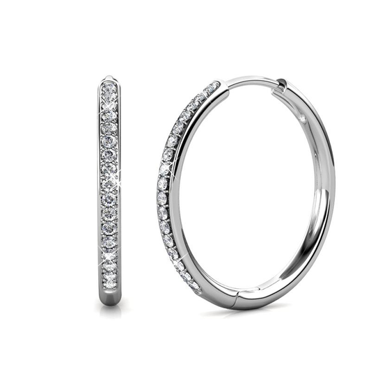 Sorel Pavé Earrings (White Gold)
