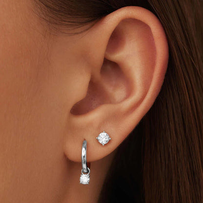 Moon Tear Stone Earrings Set