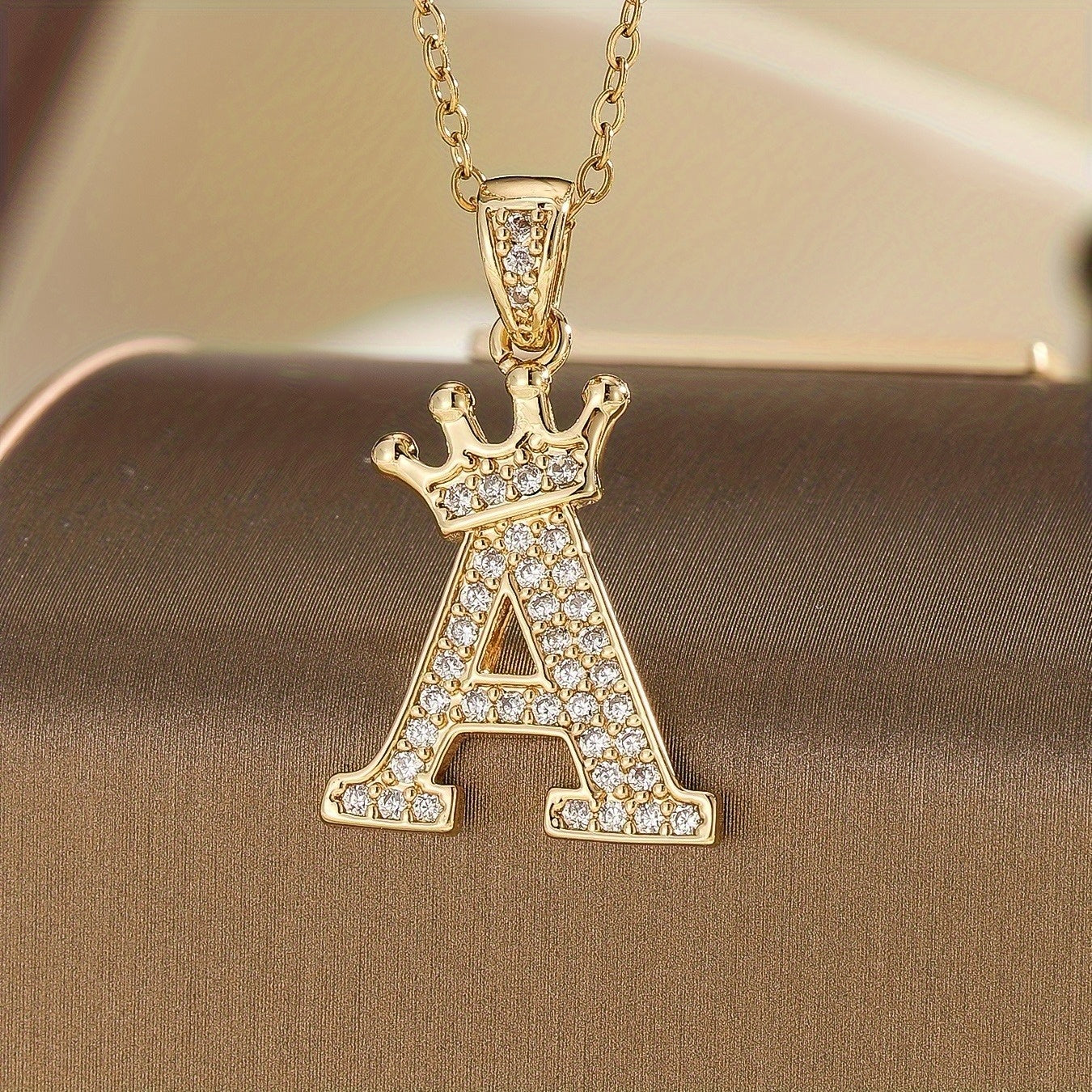 Initial Crown Necklace