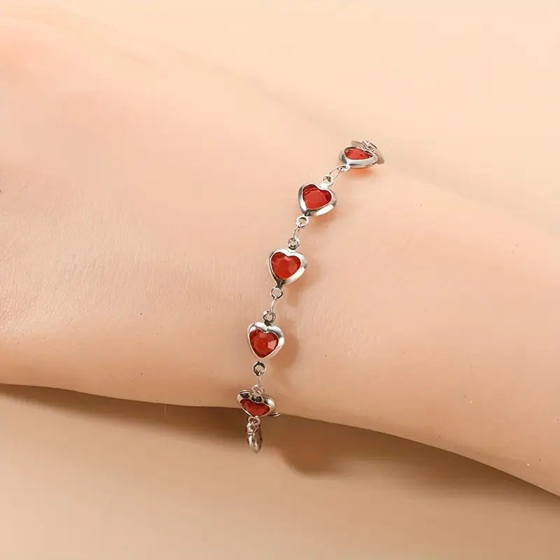 Ophelyra Garnetelle Bracelet (White Gold)