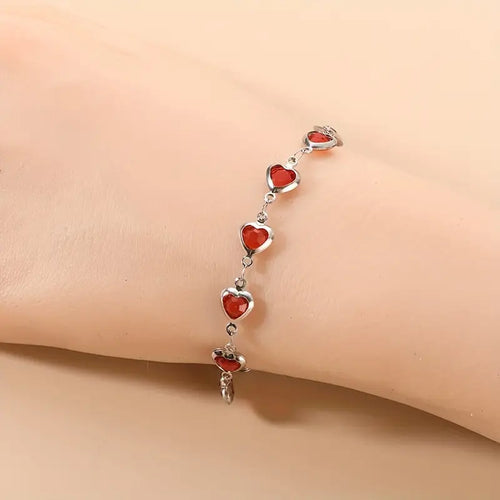 Ophelyra Garnetelle Bracelet (White Gold)