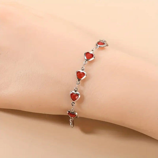 Ophelyra Garnetelle Bracelet (White Gold)