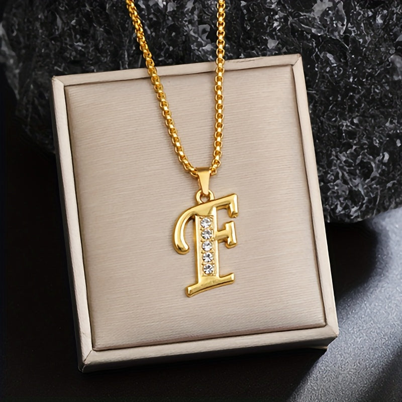 Crystal Accent Initial Necklace