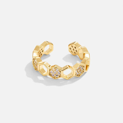 Crystal Honeycomb Ring
