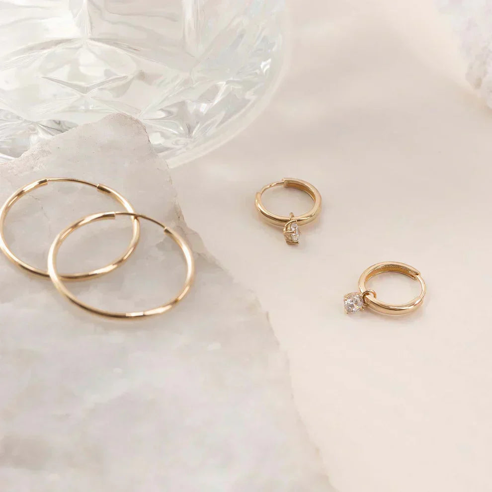 Moon Tear Hoop Earrings