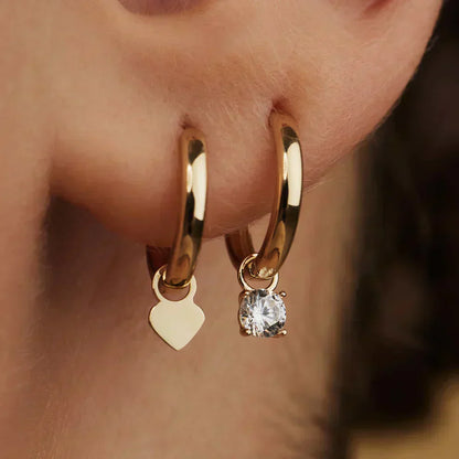 Moon Tear Hoop Earrings