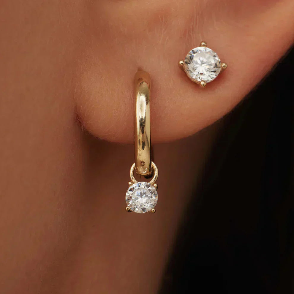 Moon Tear Hoop Earrings