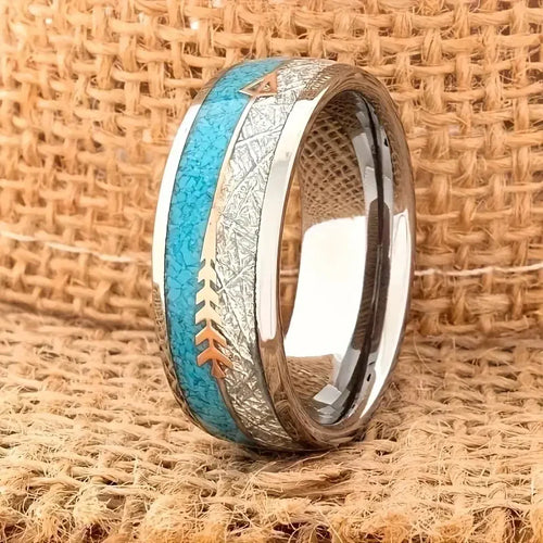 Antique Enamel Ring (White Gold)
