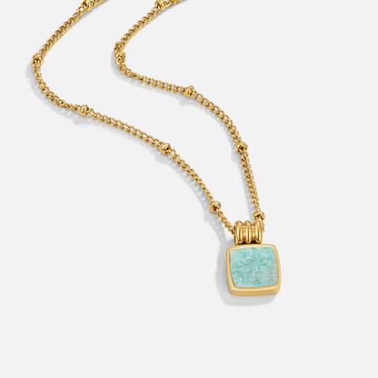 Astoria Green Stone Pendant Necklace