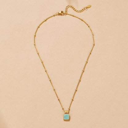 Astoria Green Stone Pendant Necklace