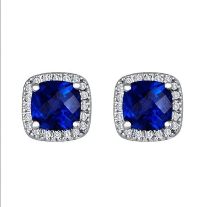 Saphir Square Stud Earrings